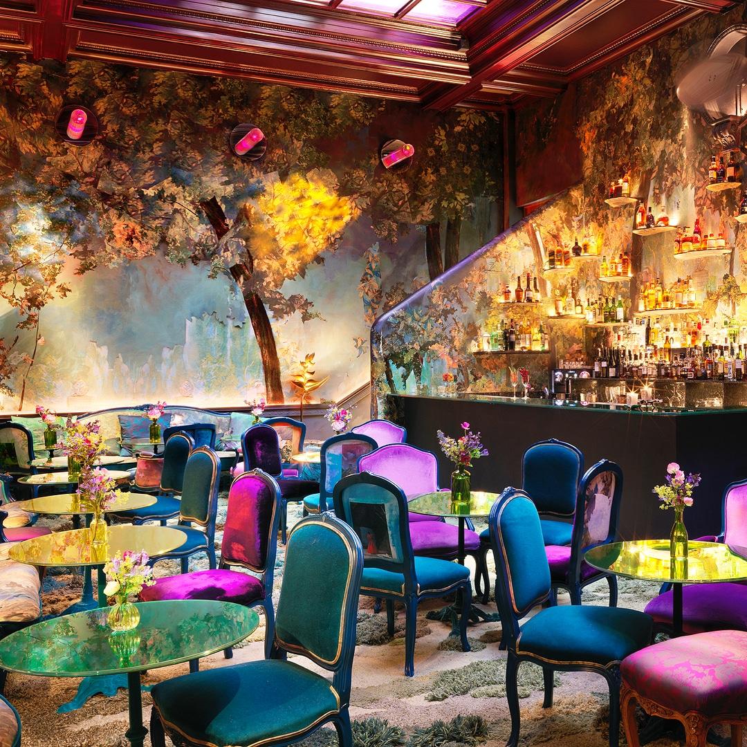 The colourful and beautiful interior of sketch restaurant in Mayfair