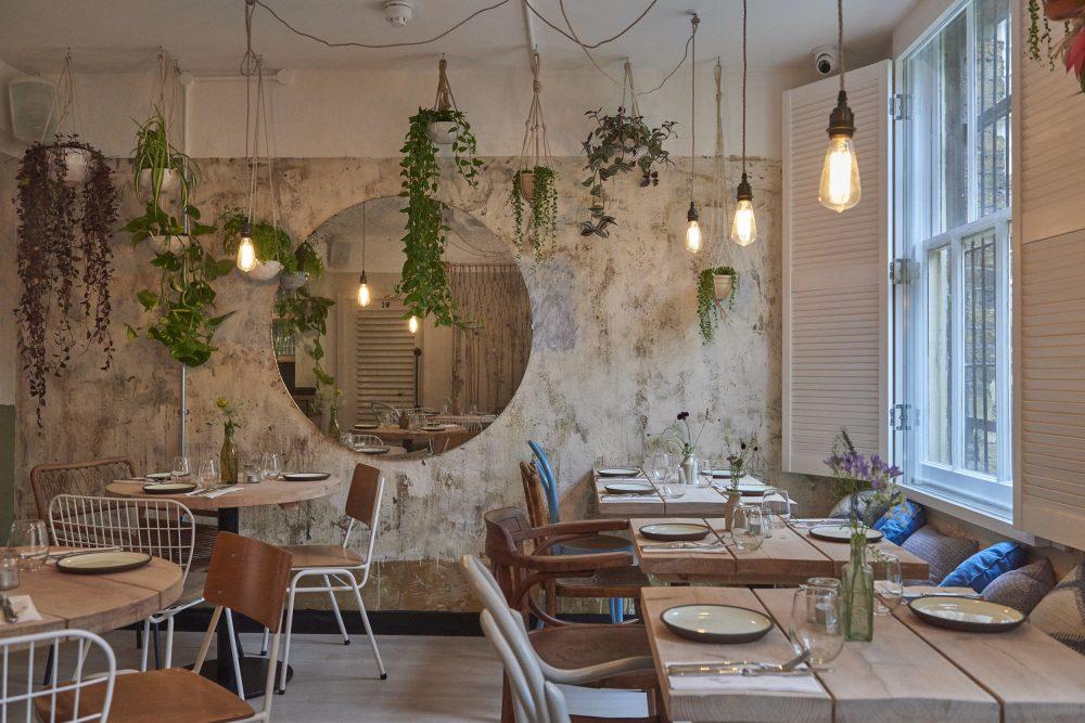 The whitewashed and foliage-covered Delamina EAST in Shoreditch 