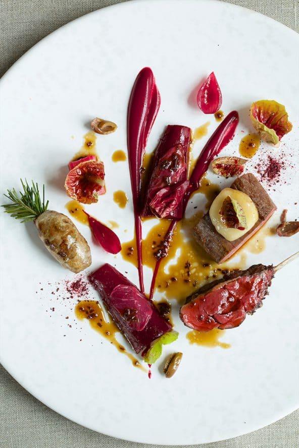 An exquisite dish served at The Ledbury which has won two Michelin Stars